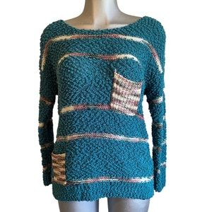 Tulip Cottagecore Knit Sweater Pockets Stripe Cozy Fairycore Grannycore Tumblr S
